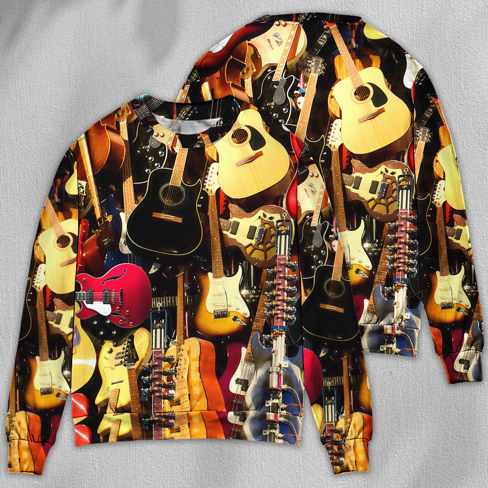 Guitar Music Lover Quote Style – Sweater - Ugly Christmas Sweater