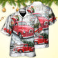 Christmas Santa Red Truck Winter Holiday Art – Hawaiian Shirt
