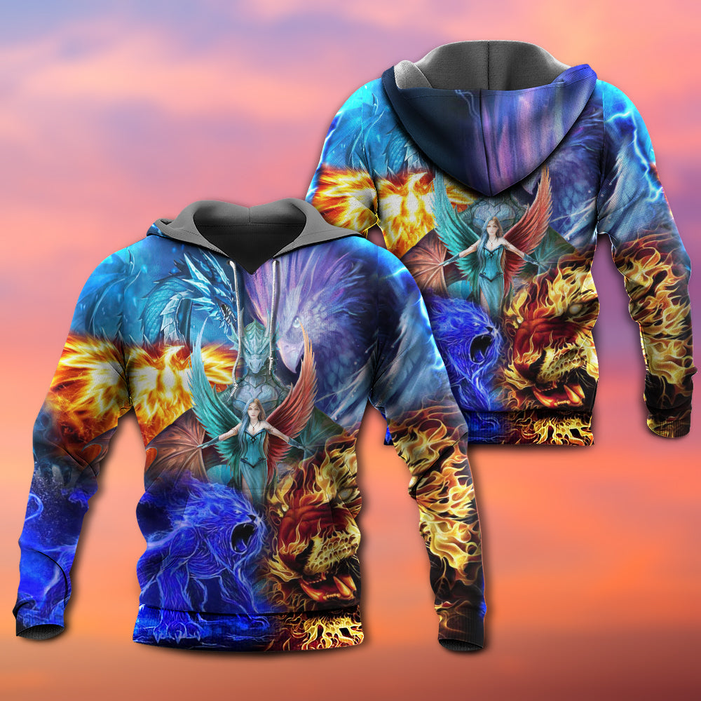 Dragon Different World Fantasy Art – 3D Hoodie