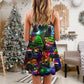 Christmas Tree Black Cat – Women's Summer Sleeveless V-Neck Camisole Dress