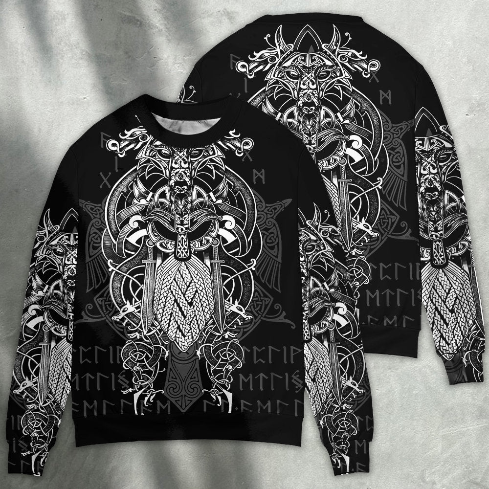 Viking Warrior Blood Pattern Style – Sweater - Ugly Christmas Sweater