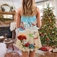 Christmas Santa At The Beach – Women's Summer Sleeveless V-Neck Camisole Dress