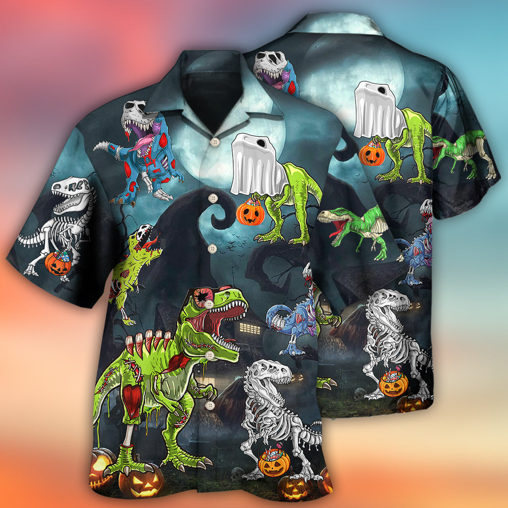 Halloween Zombie Dinosaur Scary - Hawaiian Shirt