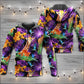 Giraffe Tropical Leaf Colorful Style - Hoodie