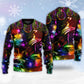 Christmas Dancing Santa Tree Snowman Neon Light – Sweater - Ugly Christmas Sweater