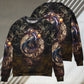 Golden Japanese Dragon Art Style – Sweater - Ugly Christmas Sweater