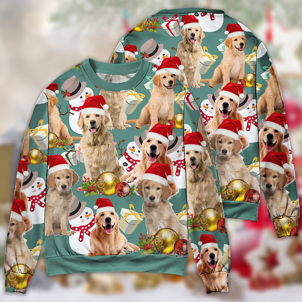 Golden Retriever Merry Christmas – Sweater - Ugly Christmas Sweater