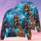 Mermaid And Skull Fantasy Art – Sweater - Ugly Christmas Sweater