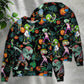 Halloween Tropical Pumpkin Fantasy Art – Sweater - Ugly Christmas Sweater