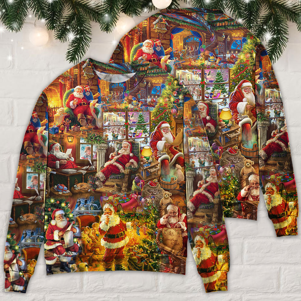 Santa Christmas Happy Holiday Season – Sweater - Ugly Christmas Sweater