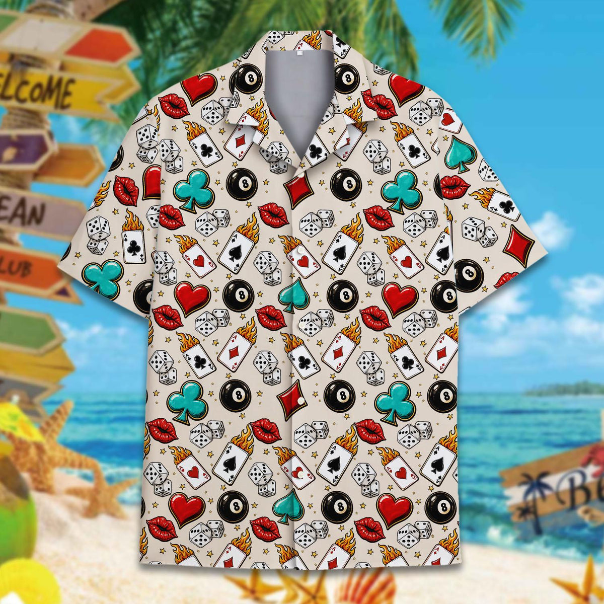 Casino Cocktail Las Vegas Poker Summer Party – Hawaiian Shirt
