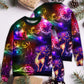 Christmas Reindeer Neon Light Art – Sweater - Ugly Christmas Sweater