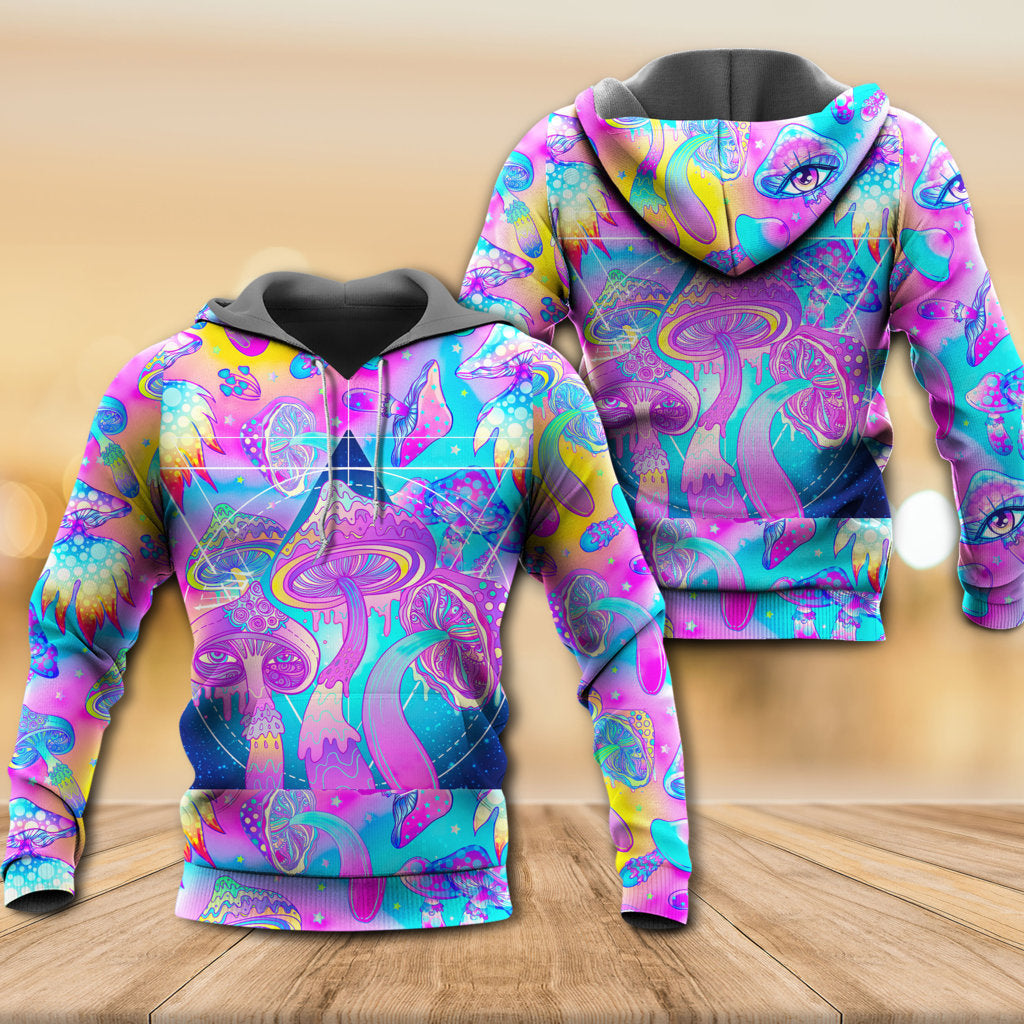 Hippie Mushroom Psychedelic Magical Eye Art – 3D Hoodie
