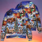 Christmas Santa Reindeer Gift Light Art – Sweater - Ugly Christmas Sweater