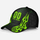Custom Green Neon Racing Personalized Name – Classic Cap