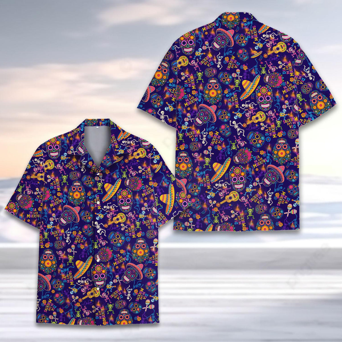 Day Of The Dead Colorful Sugar Skull Festival – Hawaiian Shirt