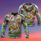 Hippie Mushroom Music Life Band Art – 3D Hoodie