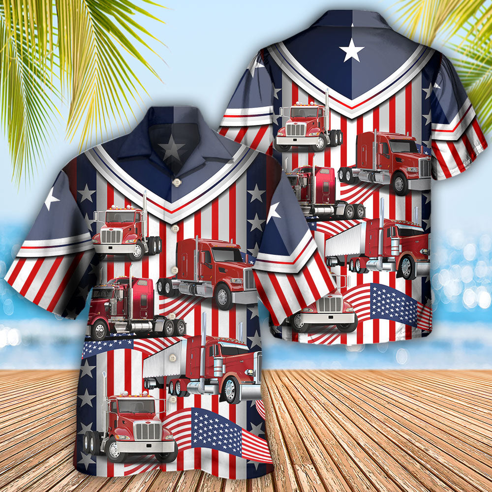 USA Flag Trucker Lifestyle - Hawaiian Shirt