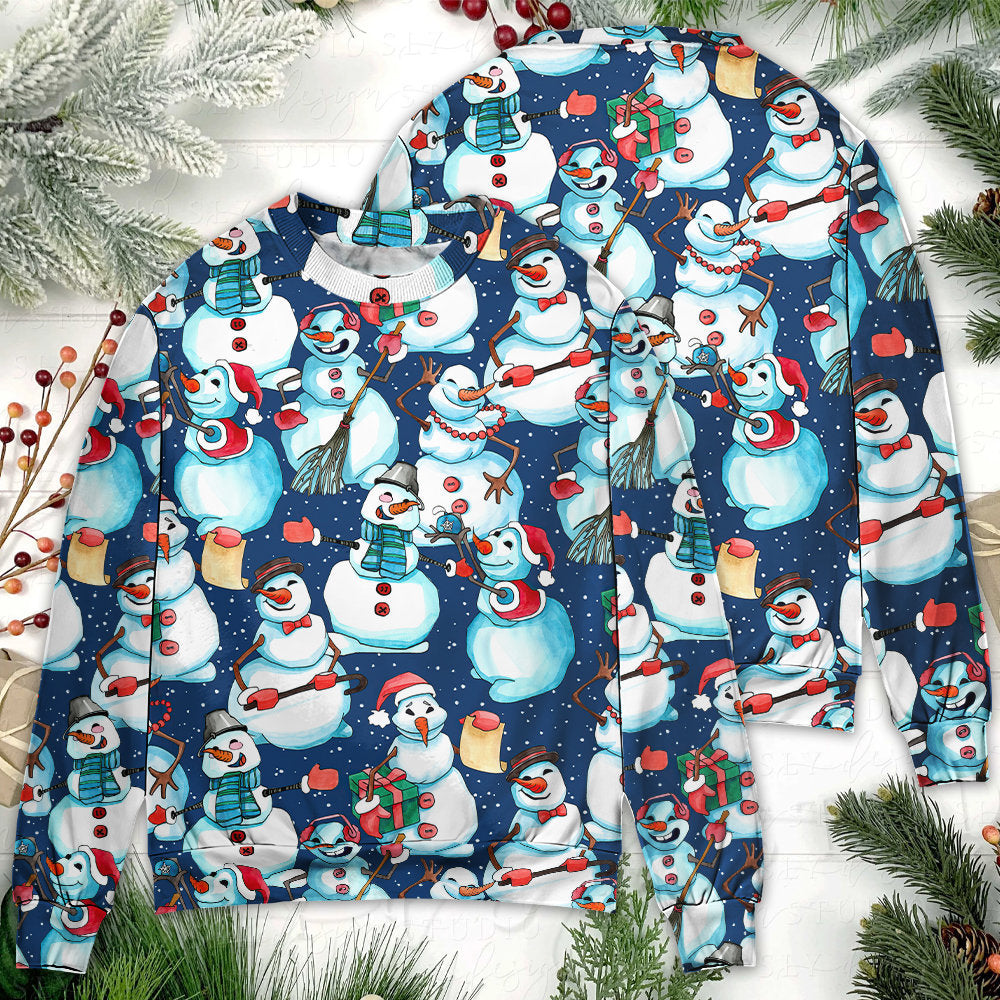Christmas Happy Snowman Xmas – Sweater - Ugly Christmas Sweater