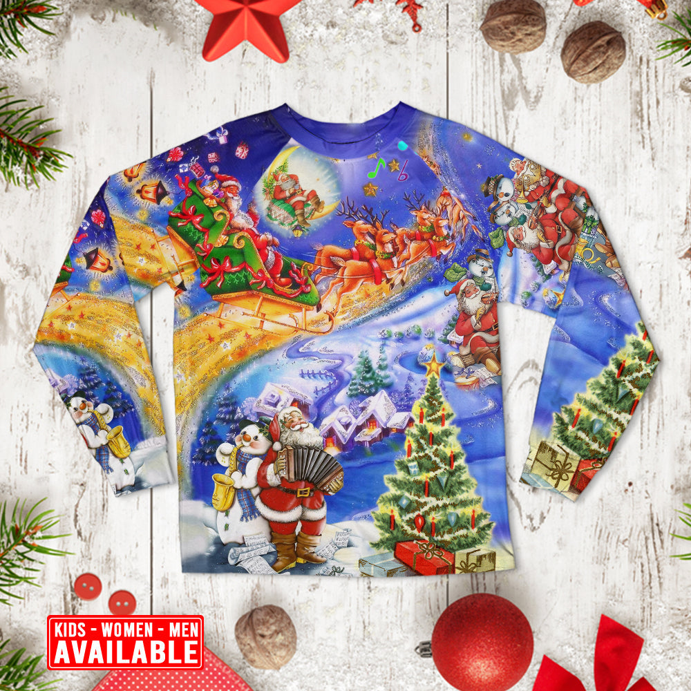 Christmas Santa Love Christmas Everytime - Pajamas Long Sleeve - Owls Matrix LTD