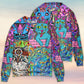Hippie Cat Wonderful World Art – Sweater - Ugly Christmas Sweater