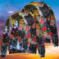 Black Cat Art With Floral Design – Sweater - Ugly Christmas Sweater