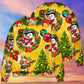 Christmas Funny Snowman Tree Yellow Glow – Sweater - Ugly Christmas Sweater