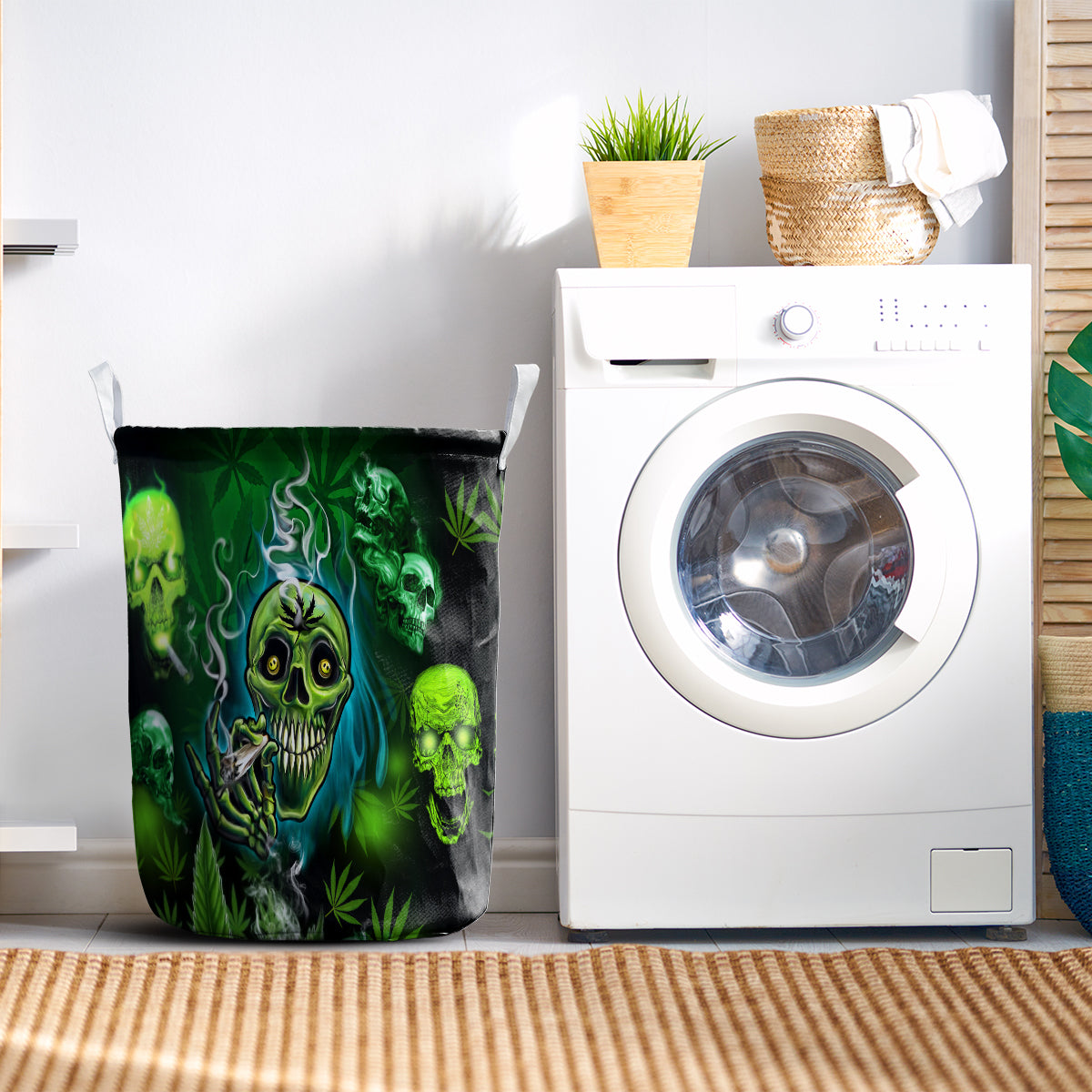 Skull So High Amazing Style - Laundry Basket - Owls Matrix LTD