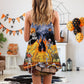 Halloween Skeleton Party Pumpkin Scary – Women's Summer Sleeveless V-Neck Camisole Dress