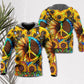 Hippie Sunflowers Peace Sign Style - Hoodie