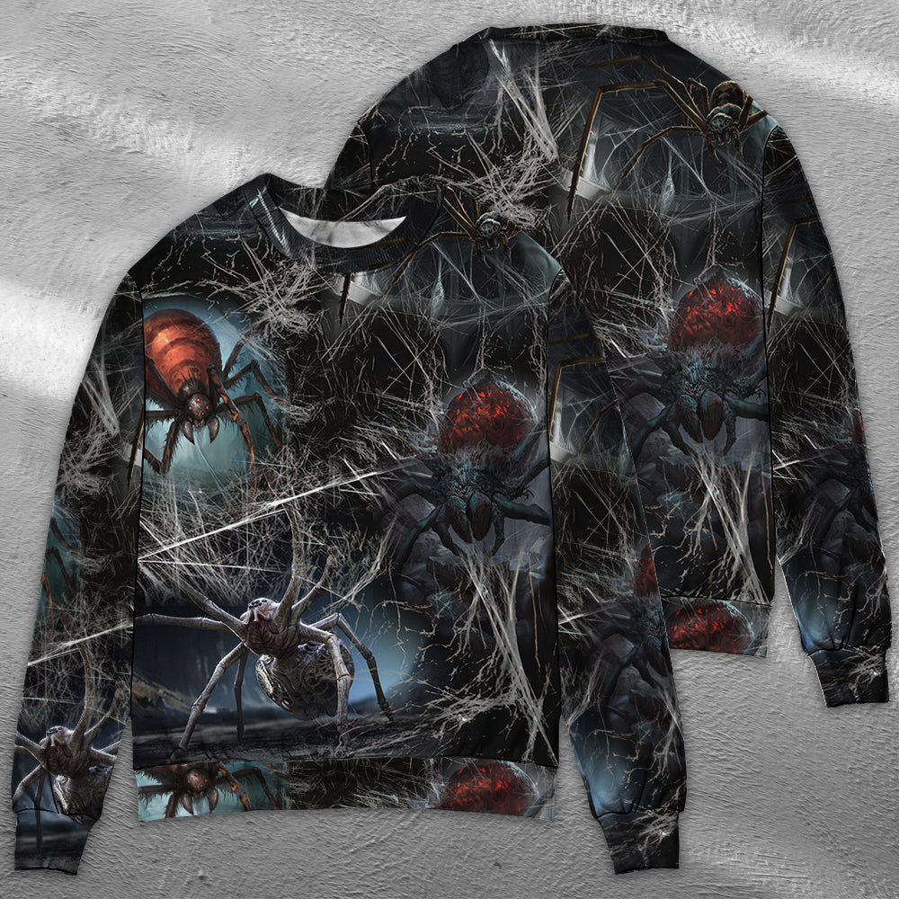 Halloween Spider Dark Fantasy Art – Sweater - Ugly Christmas Sweater