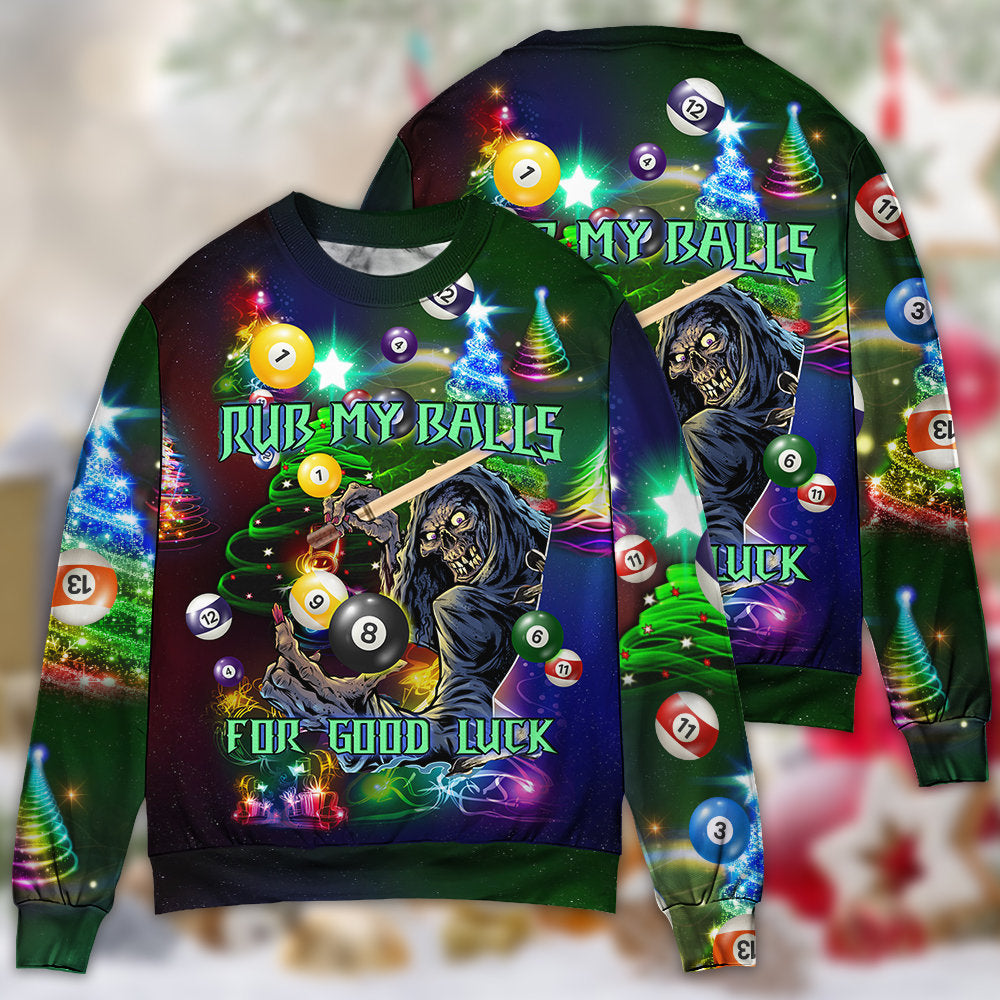 Billiard Funny Christmas Game Style – Sweater - Ugly Christmas Sweater