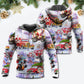 Santa Hot Rod Christmas Tree Style - 3D Hoodie