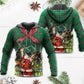 Christmas Cowboy Santa Green Style - 3D Hoodie