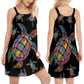 Hippie Turtle Ocean Love – Women's Summer Sleeveless V-Neck Camisole Dress