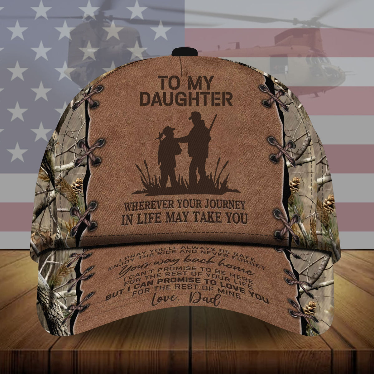 To My Daughter Personalized Camo Deer Hunting Gift – Classic Cap