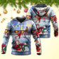Christmas Santa Love Snowman Village Gift - Hoodie