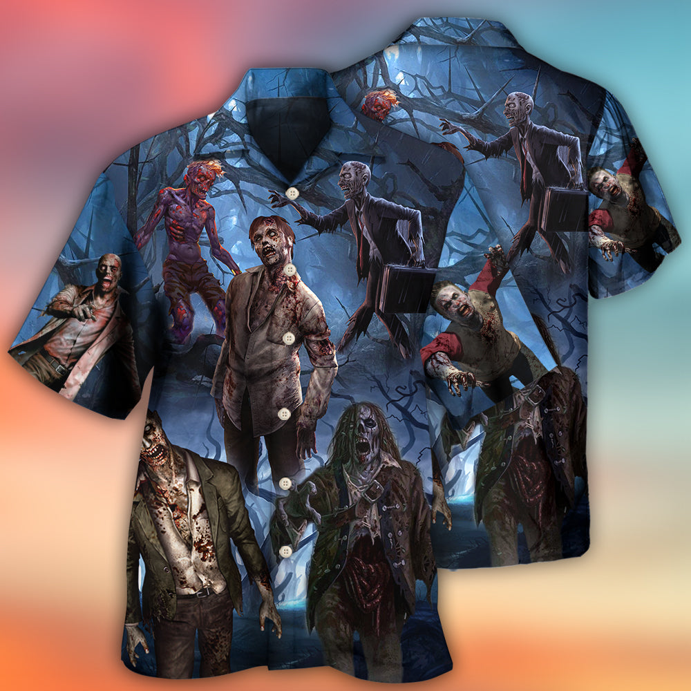 Dark Zombie Horror Halloween Art – Hawaiian Shirt