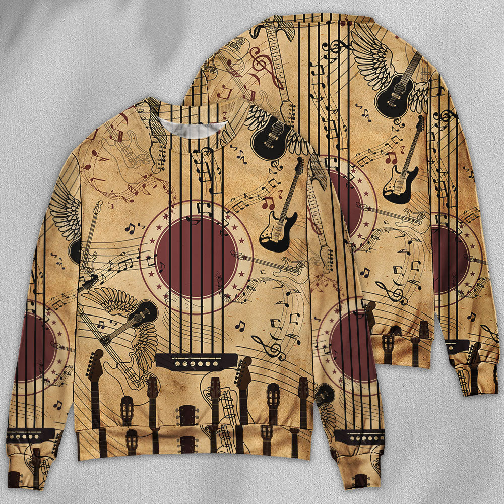 Vintage Guitar Music Amazing Style – Sweater - Ugly Christmas Sweater