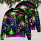 Christmas Neon Tree And Snowman Art – Sweater - Ugly Christmas Sweater