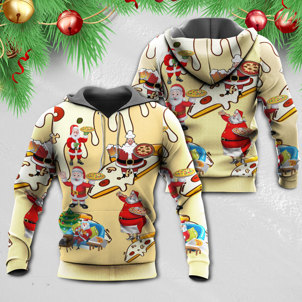 Santa Pizza Night Christmas - 3D Hoodie