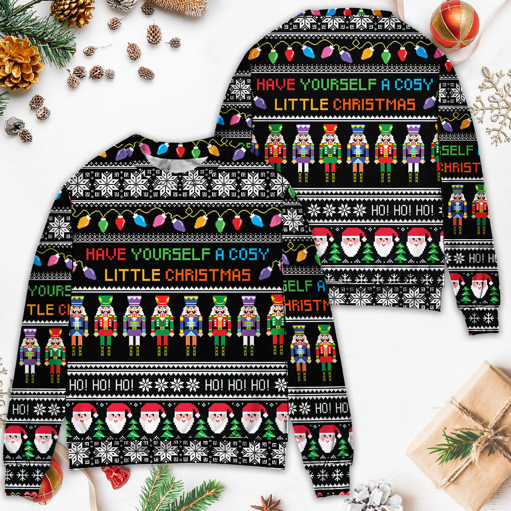 Christmas Cozy Little Christmas Quote – Sweater - Ugly Christmas Sweater