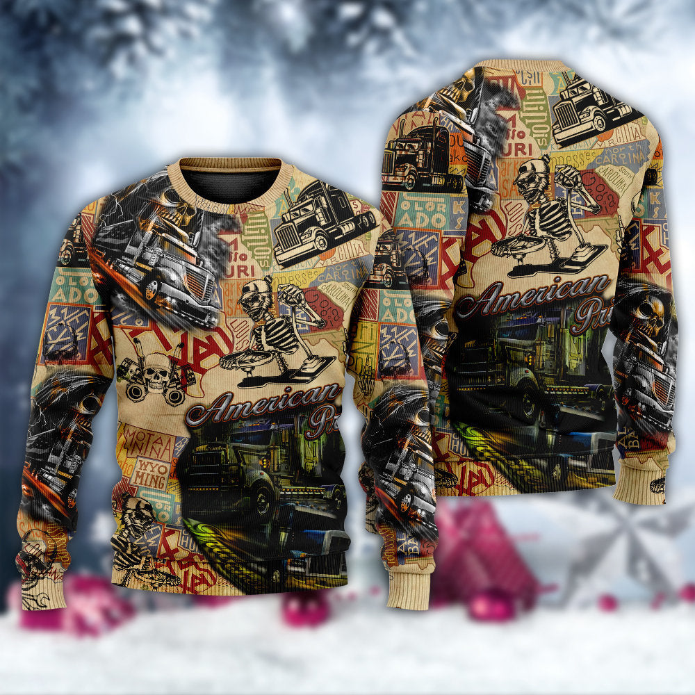 Christmas Retro Dear Santa Truck Style – Sweater - Ugly Christmas Sweater