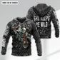 Motorcycle Couple Skull Wild Love Personalized - Hoodie