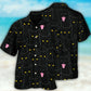 Black Cat Cute Portrait Looking At You - Hawaiian Shirt