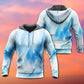 Music Notes Dark Blue Art - 3D Hoodie