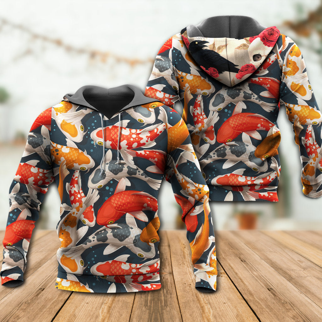 Koi Fish Colorful Art - 3D Hoodie