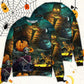 Halloween Skull Dark Night Art – Sweater - Ugly Christmas Sweater