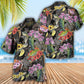 Turtle And Flowers Tropical Nature - Hawaiian Shirt