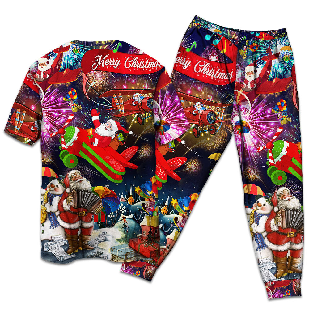 Christmas Spreading Merry Xmas - Pajamas Short Sleeve - Owls Matrix LTD